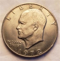 2 Pc. 1972-D & 1972 Silver Dollar
