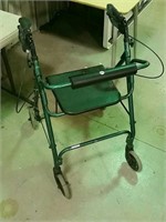 Green Rolling  Walker with Seat