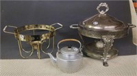 Chafing dish holders &  Aluminum tea pot