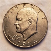 2 Pc. 1972 & 1974 Silver Dollar
