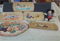 Disney trays(4) & Rubber Mickey Mouse