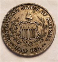 Feb. 22 , 1862 U.S. Confederate Half Dollar