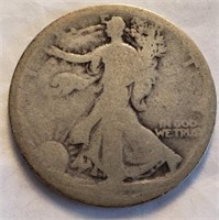 Walking Liberty Coin Date Rubbed Off
