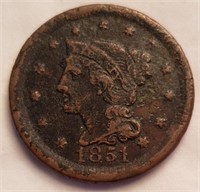 1851 One Cent Coin