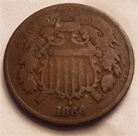 1869 Two Cent Coin