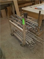 Rolling table w/ clamps