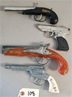 Early Toy Cap Gun Pistols