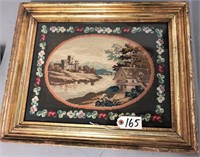 Needle Point Picture in Frame