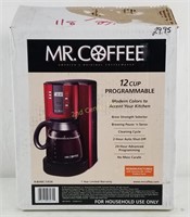 Mr Coffee 12 Cup Maker In Box, Red