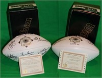 LOT OF 2 WILSON HALL OF FAME FOOTBALLS, NFL, TO