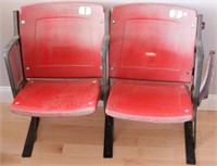 AUTHENTIC SEATS FROM DODGER STADIUM, 29 1/2" HIGH