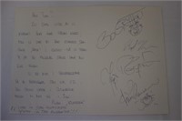 Brev skrevet i studio og signeret af Kjukken
