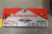 (100) Winchester Universal 12-Gauge Shotgun Shells