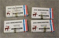 (4) Full Boxes 243 Winchester Ammunition