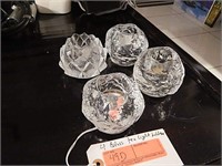 4 crystal tea light candleholders
