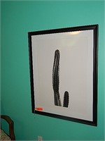 Large cactus frame art