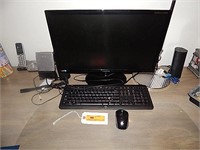 Samsung Monitor and 2 Table Lamps