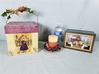 Decor Boxes and Candle