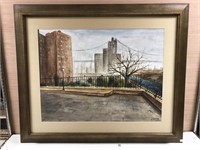 Oil on canvas cityscape