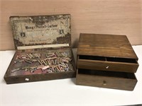 Two drawer box and pastels
