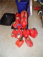 Gas can lot and containers