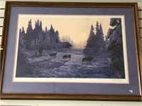 Double matted and framed Charles Gause, signed and
