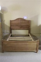 QUEEN BED FRAME, VAUGHAN BASSETT, WOOD, HEADBOARD,