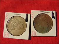 (1) 1922 & (1) 1923 Peace Dollars