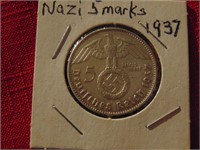 1937 Silver Nazi 5-Mark