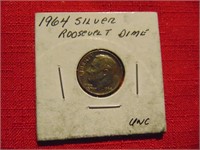 1964 UNC 90%Silver Roosevelt Dime