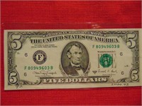 1968  Small Face $5 Bill