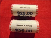 (2) Rolls Presidential Dollars