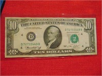 1974 Small Face $10 double 4's and 5's in serial #