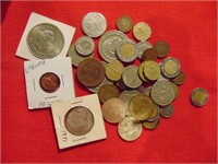 Lot of mixed Foreign coins and tokens