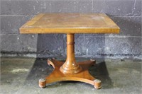 Wooden End Pedestal Table