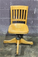 National Distillers Vintage Wooden Desk Chair