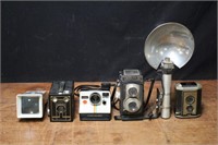 Four Vintage Cameras & Slide Viewer