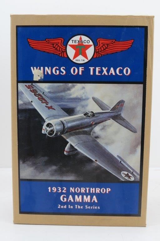 ERTL Wings of Texaco 1932 Northrop Gamma Airplane Die Cast Coin Bank Brand New 