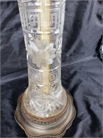 Crystal/Glass and Tin Lamp