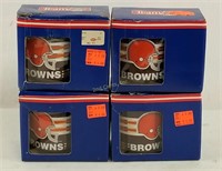 4 New Cleveland Browns Nfl Football Coffee Mugs