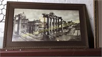 Cool Antique picture of ruins in antique frame