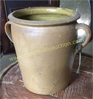 Stoneware double handled crock 10in high