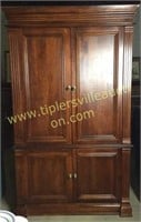 Large cherry finish armoire 48x81h