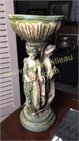 17in vintage triple statue plaster stand