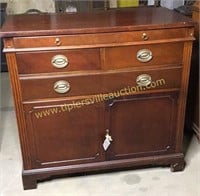 Mahogany buffet server with pull out serving tray