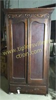 Antique oak armoire 42x76in
