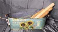 Galvanized sunflower pan with dough rollers