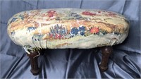 Antique 23in French countryside upholstered foot