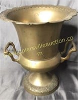 11in brass handled urn