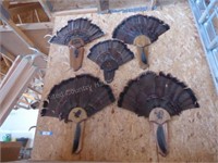 Lot w/ 6 turkey fan mounts